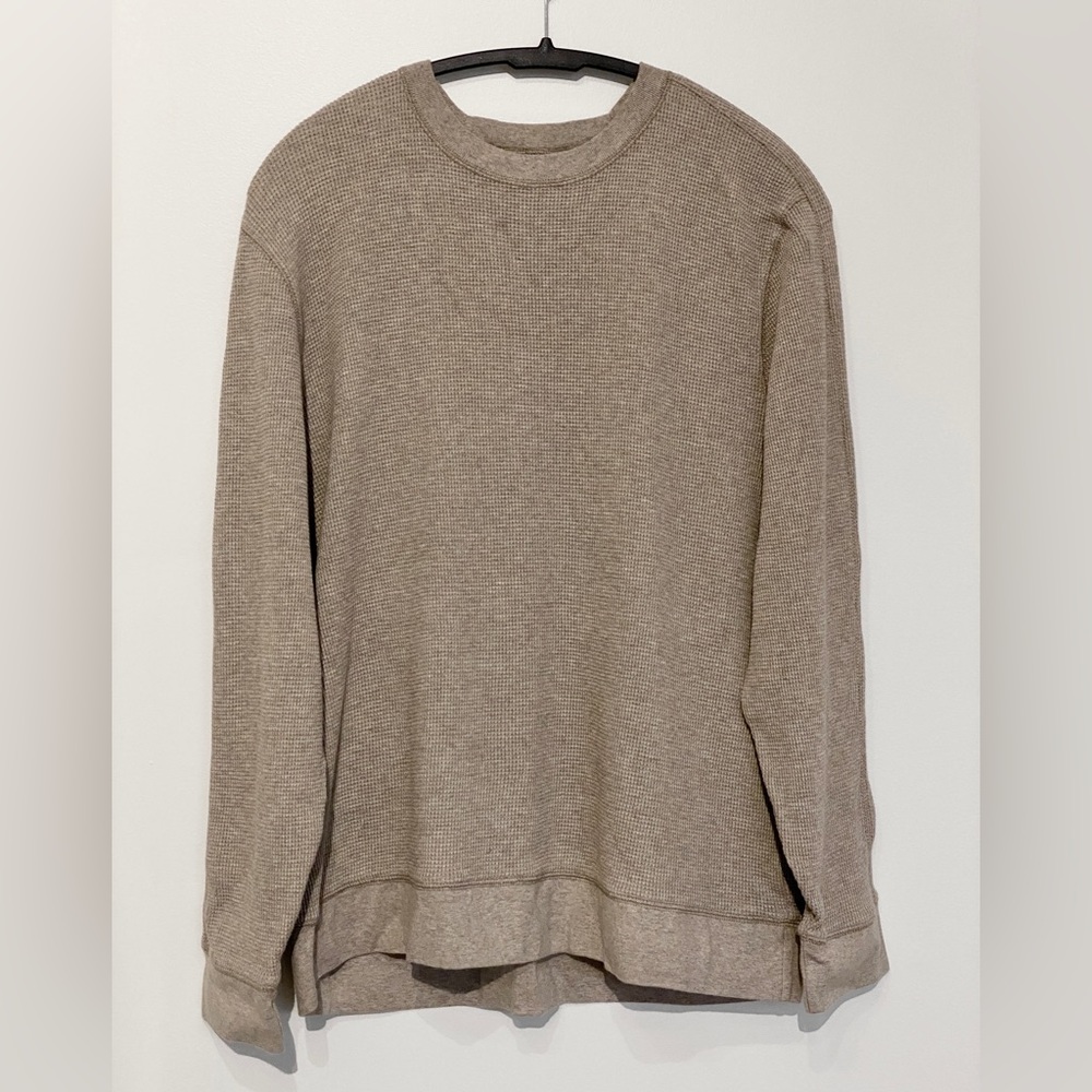 Everlane Mens The Waffle Long-Sleeve Crew Tee thermal organic cotton shirt